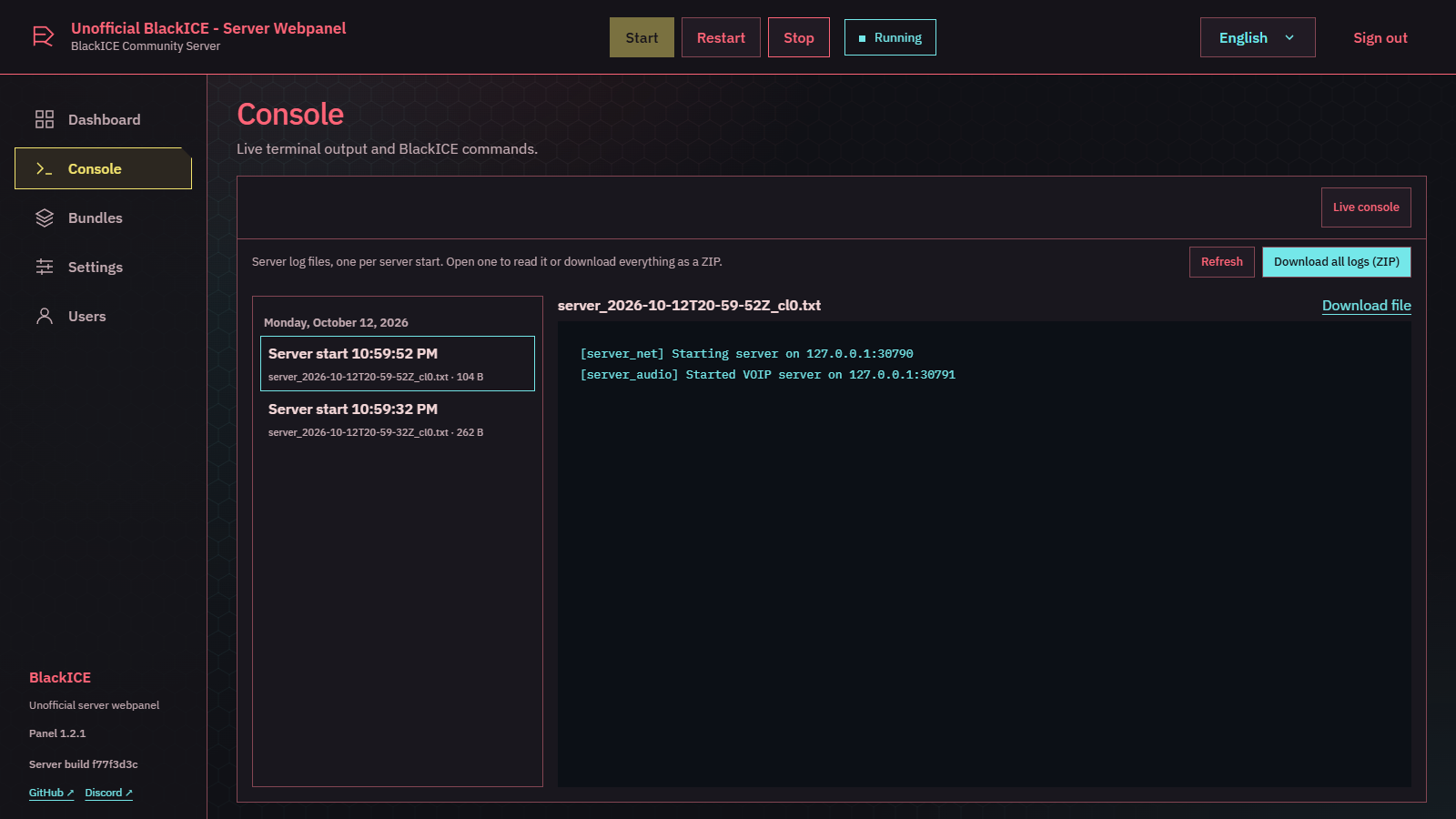 Log archive